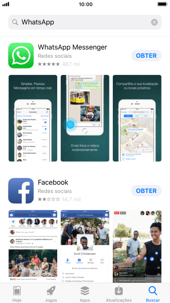 Pressione WhatsApp Messenger. Pressione WhatsApp Messenger.
