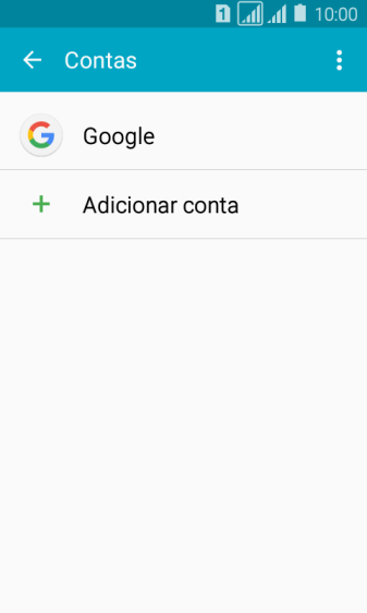 Pressione Adicionar conta. Pressione Adicionar conta.