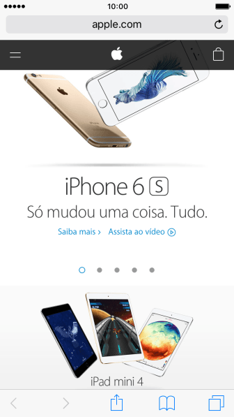Pressione a barra de endereço. Pressione a barra de endereço.