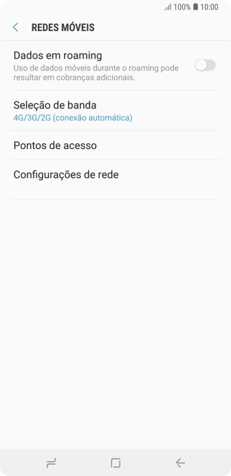 Pressione Pontos de acesso. Pressione Pontos de acesso.