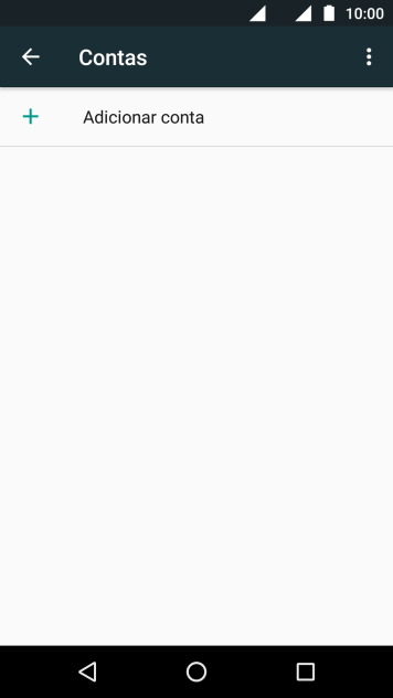 Pressione Adicionar conta. Pressione Adicionar conta.