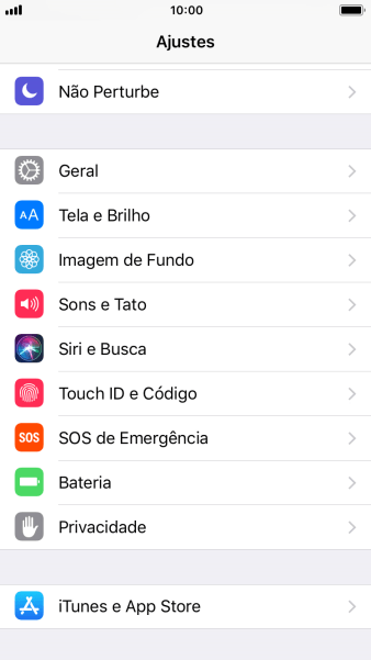 Pressione iTunes e App Store. Pressione iTunes e App Store.