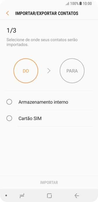 Pressione Cartão SIM. Pressione Cartão SIM.