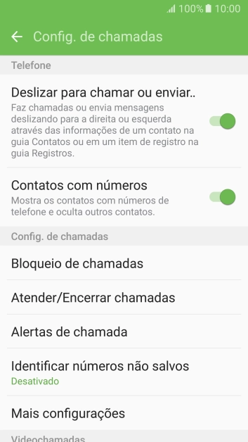 Pressione Mais configurações. Pressione Mais configurações.