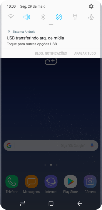 Pressione o ícone de configurações. Pressione o ícone de configurações.