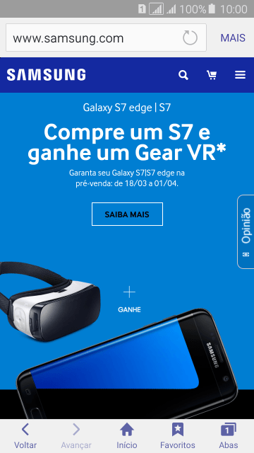 Pressione a barra de endereço. Pressione a barra de endereço.