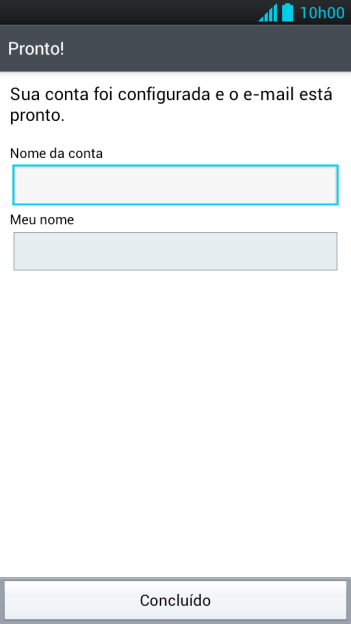 Pressione Meu nome, e digite o nome de remetente desejado. Pressione Meu nome, e digite o nome de remetente desejado.