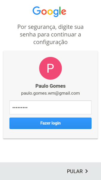 Pressione Fazer login. Pressione Fazer login.