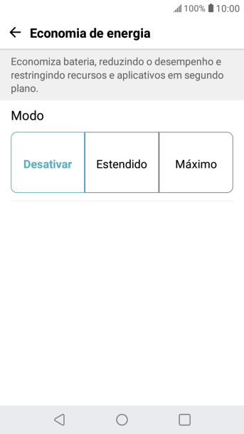 Pressione o tipo de configuração desejada para ativar a função. Pressione o tipo de configuração desejada para ativar a função.