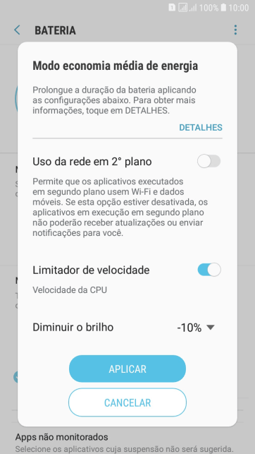 Pressione APLICAR para ativar a função. Pressione APLICAR para ativar a função.