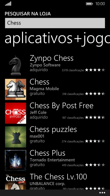 Pressione o app desejado. Pressione o app desejado.