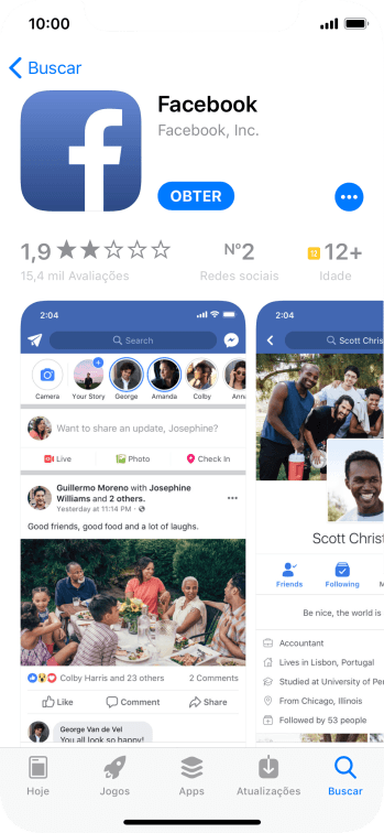 Pressione OBTER, e siga as indicações da tela para instalar o app. Pressione OBTER, e siga as indicações da tela para instalar o app.