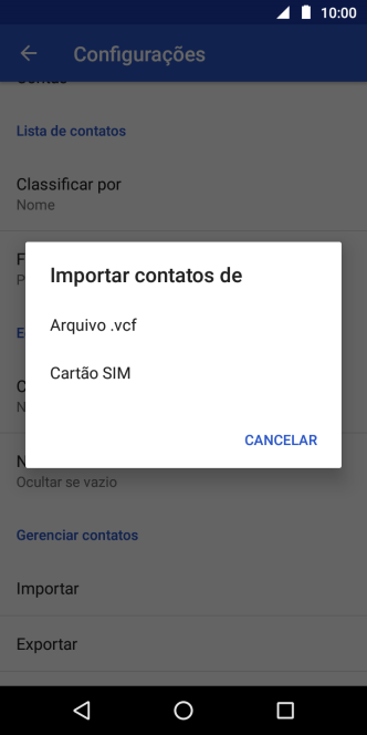 Pressione Cartão SIM. Pressione Cartão SIM.