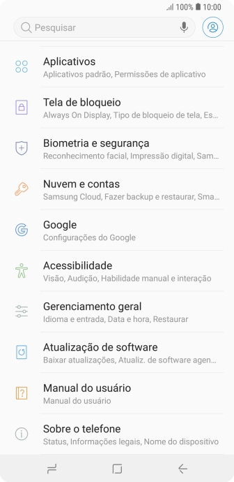 Pressione Gerenciamento geral. Pressione Gerenciamento geral.