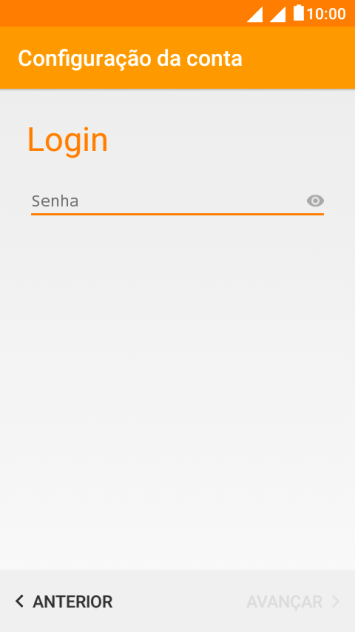 Pressione o campo de escrever, e digite a senha da sua conta de e-mail. Pressione o campo de escrever, e digite a senha da sua conta de e-mail.