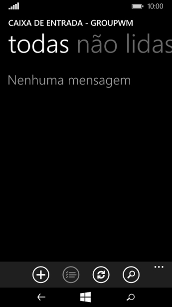 Pressione o ícone de nova mensagem Pressione o ícone de nova mensagem