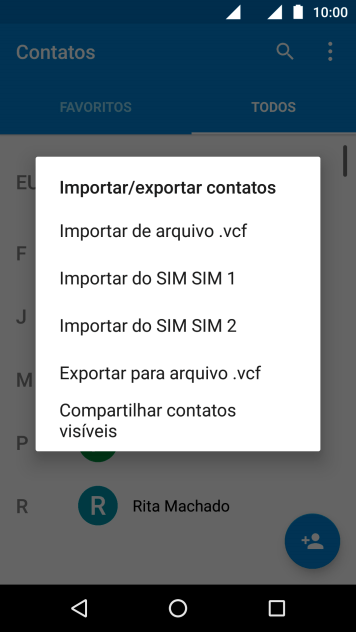 Pressione Importar do ‹SIM›. Pressione Importar do ‹SIM›.