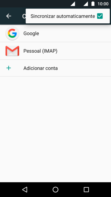 Pressione Sincronizar automaticamente para ativar ou desativar a função. Pressione Sincronizar automaticamente para ativar ou desativar a função.