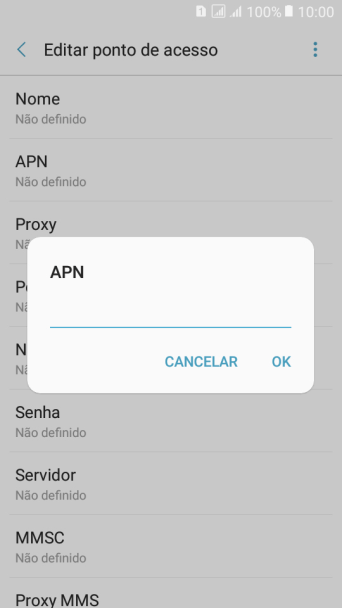 Digite mms.tim.br e pressione OK. Digite mms.tim.br e pressione OK.