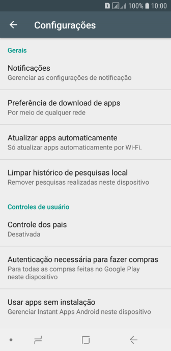 Pressione Atualizar apps automaticamente. Pressione Atualizar apps automaticamente.
