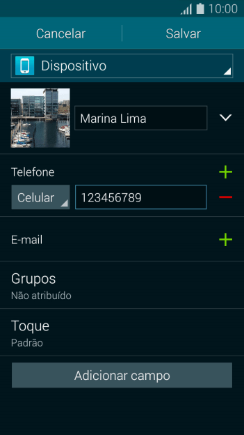 Pressione a lista suspensa ao lado do número de telefone. Pressione a lista suspensa ao lado do número de telefone.