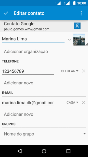 Pressione o ícone de salvar. Pressione o ícone de salvar.