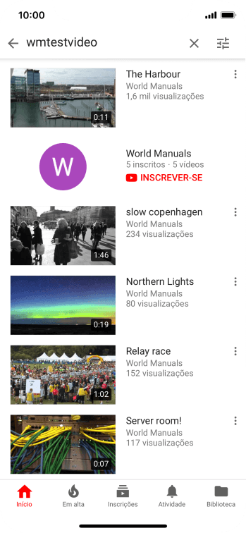 Pressione o vídeo desejado. Pressione o vídeo desejado.