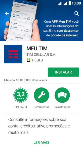 Pressione INSTALAR, e siga as indicações da tela para instalar o app. Pressione INSTALAR, e siga as indicações da tela para instalar o app.