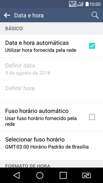 Pressione Fuso horário automático para ativar a função. Pressione Fuso horário automático para ativar a função.