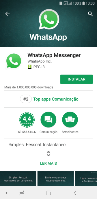 Pressione INSTALAR, e siga as indicações da tela para instalar o app. Pressione INSTALAR, e siga as indicações da tela para instalar o app.