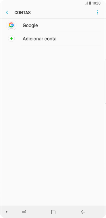 Pressione Adicionar conta. Pressione Adicionar conta.