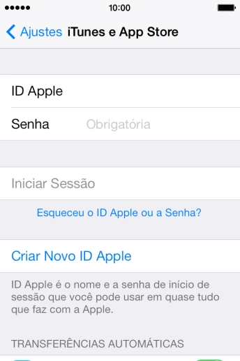 Pressione Senha, e digite a senha do seu ID Apple. Pressione Senha, e digite a senha do seu ID Apple.