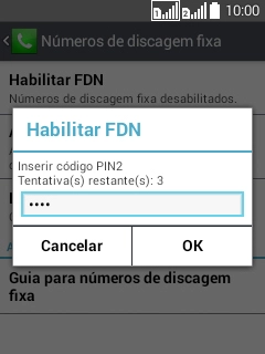 Digite o código PIN2, e pressione OK. Digite o código PIN2, e pressione OK.