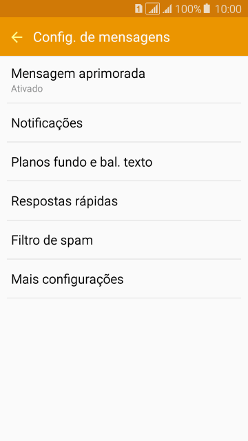 Pressione Mais configurações. Pressione Mais configurações.