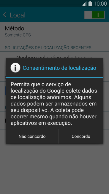 Se você quiser ativar a função, deve pressionar Concordo. Se você quiser ativar a função, deve pressionar Concordo.