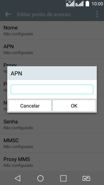 Digite mms.tim.br e pressione OK. Digite mms.tim.br e pressione OK.