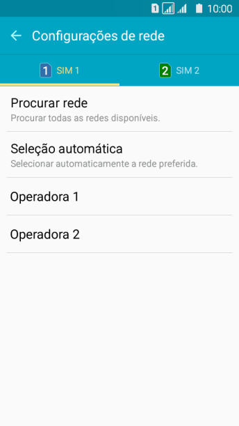Se você quiser selecionar a rede automaticamente, deve pressionar Seleção automática. Se você quiser selecionar a rede automaticamente, deve pressionar Seleção automática.