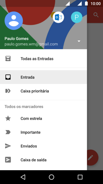 Pressione a lista suspensa ao lado do número do endereço de e-mail. Pressione a lista suspensa ao lado do número do endereço de e-mail.