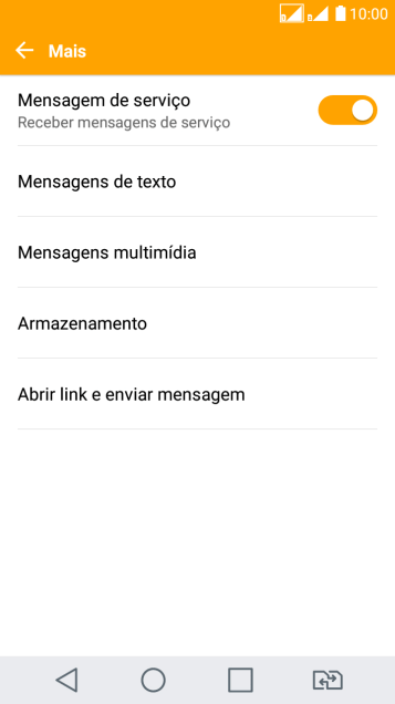 Pressione Mensagens de texto. Pressione Mensagens de texto.