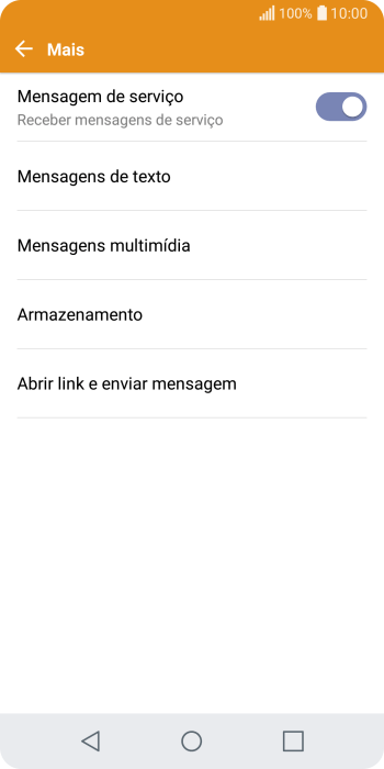 Pressione Mensagens de texto. Pressione Mensagens de texto.