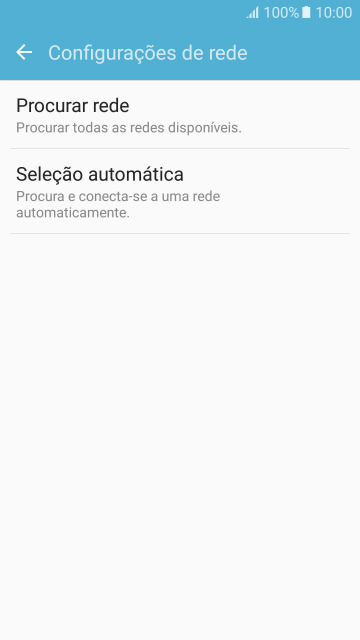 Se você quiser selecionar a rede automaticamente, deve pressionar Seleção automática. Se você quiser selecionar a rede automaticamente, deve pressionar Seleção automática.