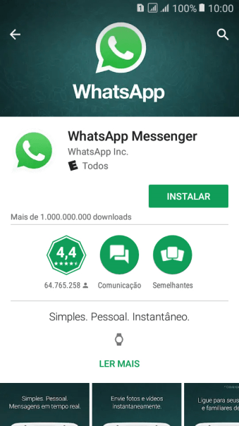 Pressione INSTALAR, e siga as indicações da tela para instalar o app. Pressione INSTALAR, e siga as indicações da tela para instalar o app.