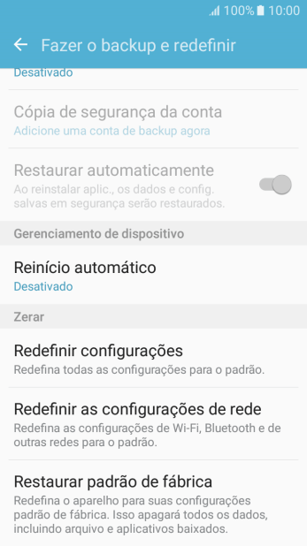 Pressione Restaurar padrão de fábrica. Pressione Restaurar padrão de fábrica.