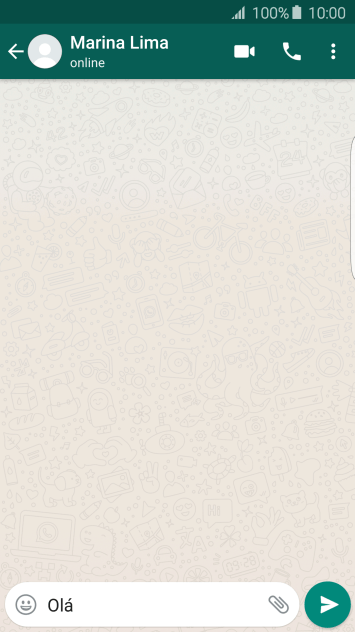 Pressione o ícone de enviar. Pressione o ícone de enviar.