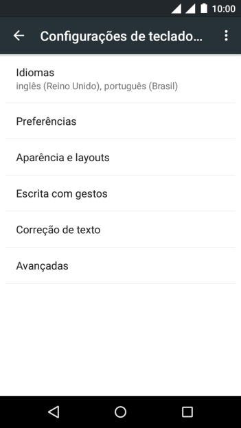 Pressione Correção de texto. Pressione Correção de texto.