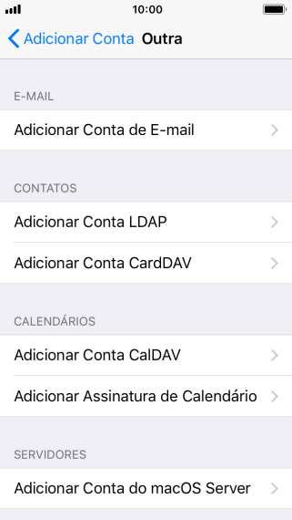 Pressione Adicionar Conta de E-mail. Pressione Adicionar Conta de E-mail.