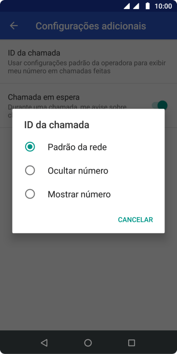 Pressione Mostrar número para ativar a identificação do seu número. Pressione Mostrar número para ativar a identificação do seu número.