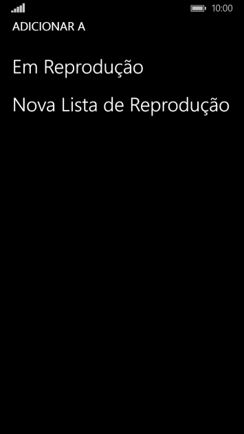 Pressione Nova Lista de Reprodução. Pressione Nova Lista de Reprodução.