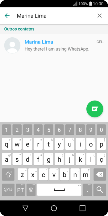 Pressione o contato desejado. Pressione o contato desejado.