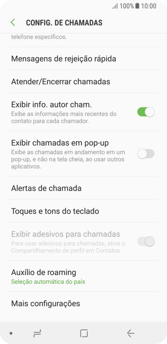 Pressione Mais configurações. Pressione Mais configurações.